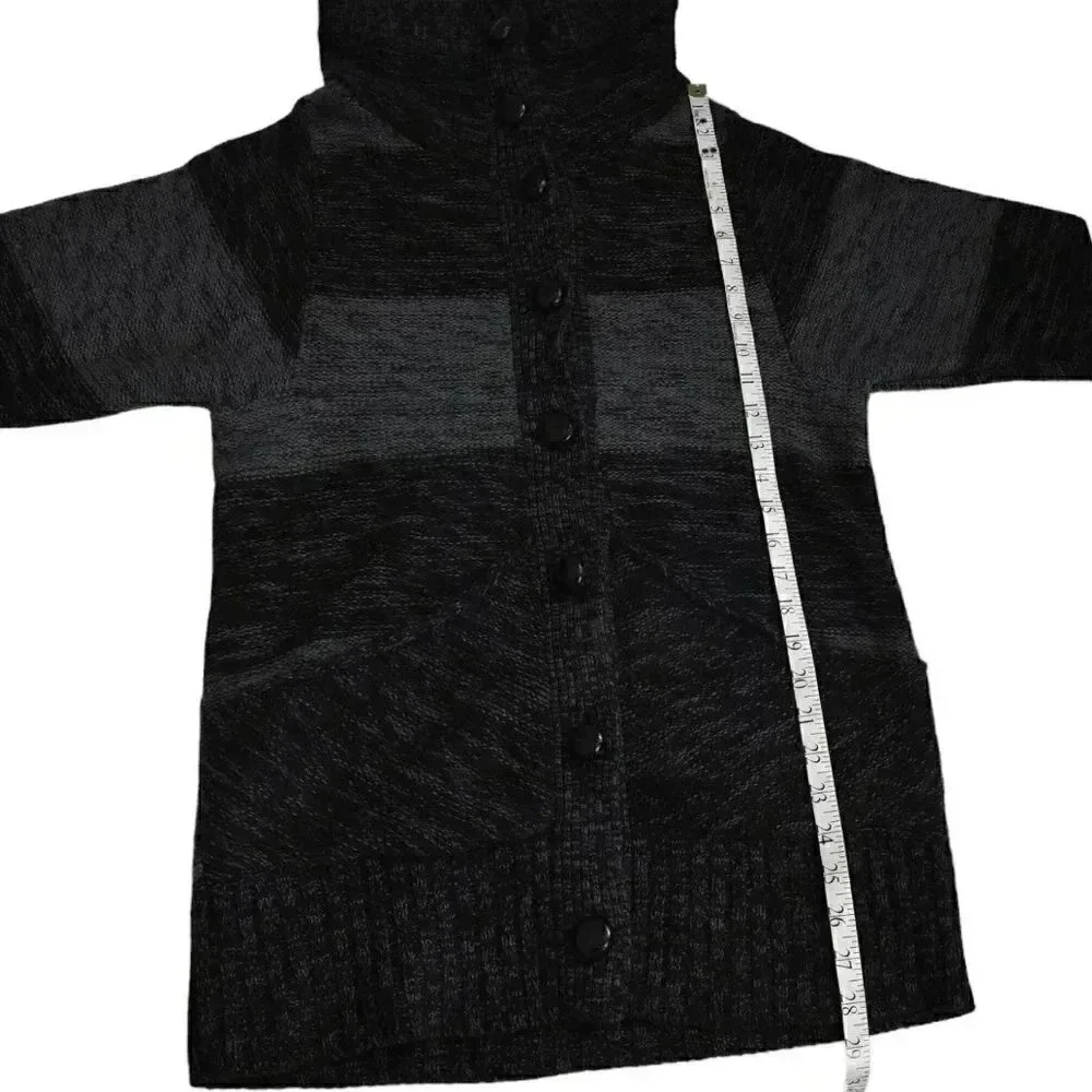 Banana Republic 100% Merino Wool Striped Cardigan  Button Front Sweater Medium - Picture 9 of 11